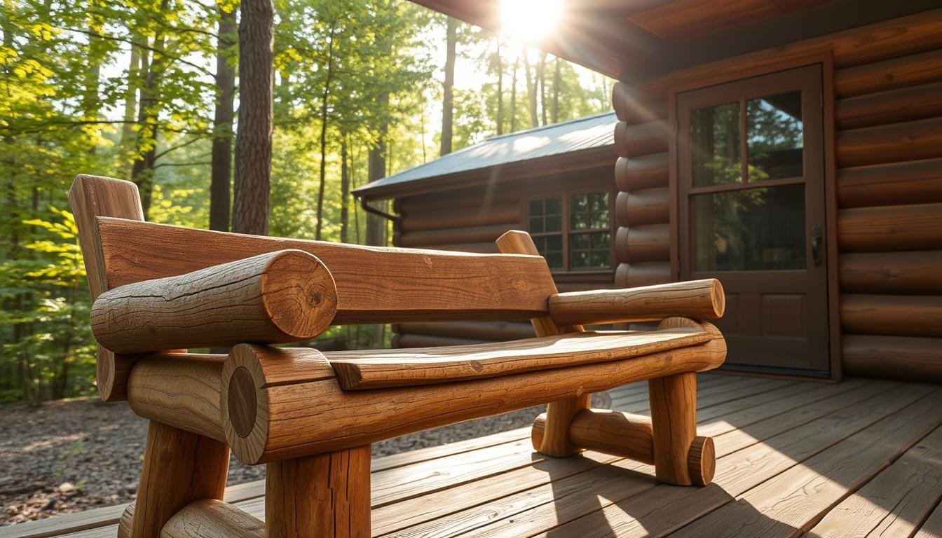 Crafting a Sturdy Log Bench for Your Cabin Porch