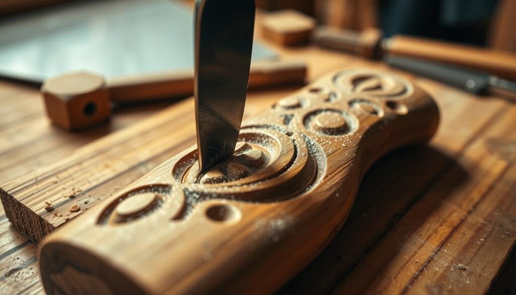 Detailed wood carving techniques