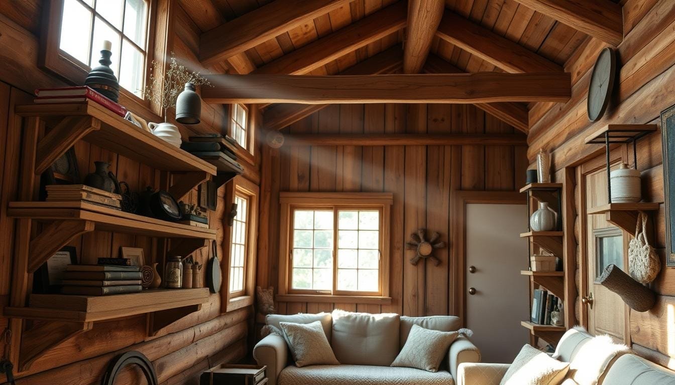 How to Make Wooden Shelves for a Cozy Cabin Interior