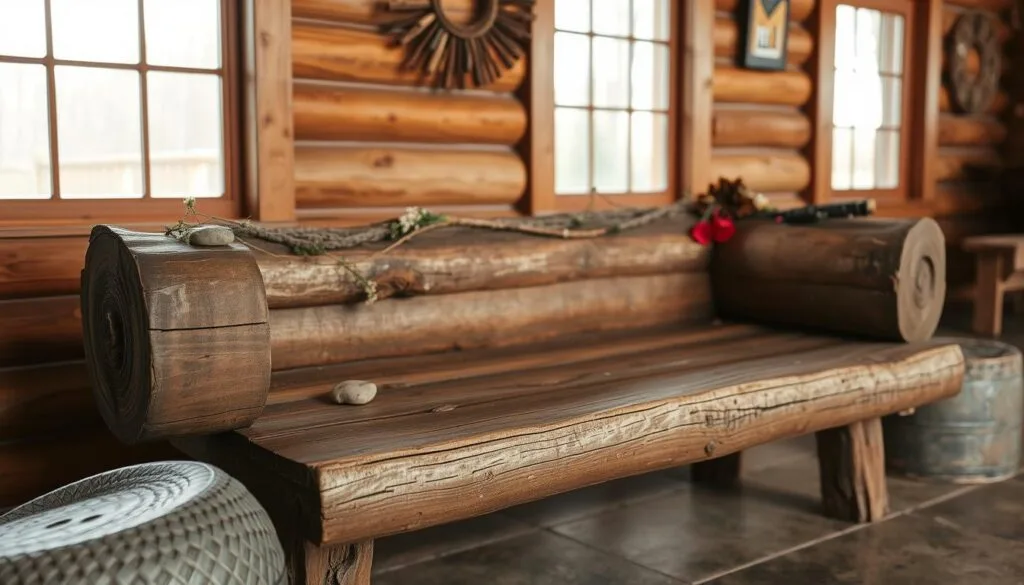 Log bench customization ideas