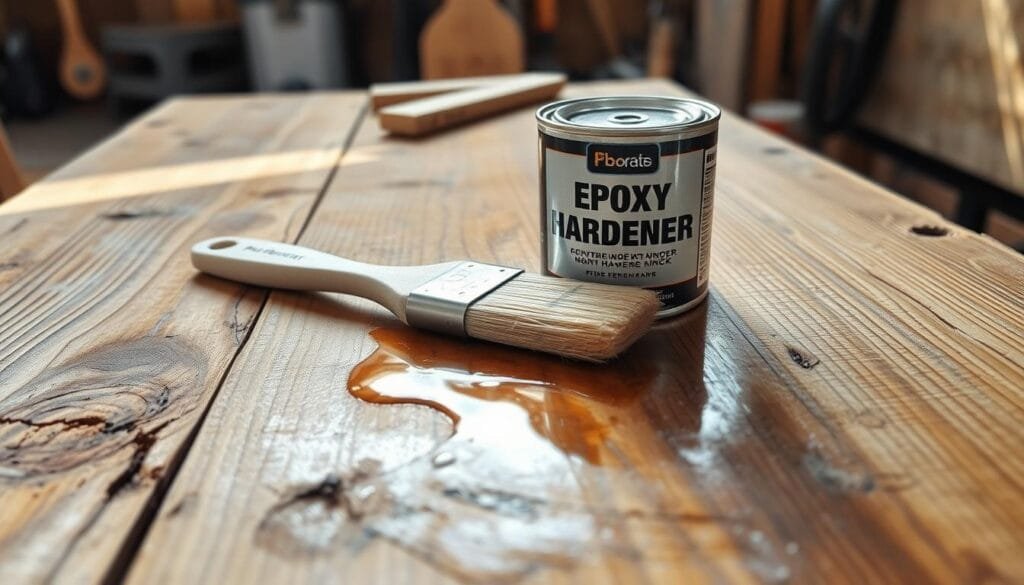 Safety measures for epoxy wood hardener