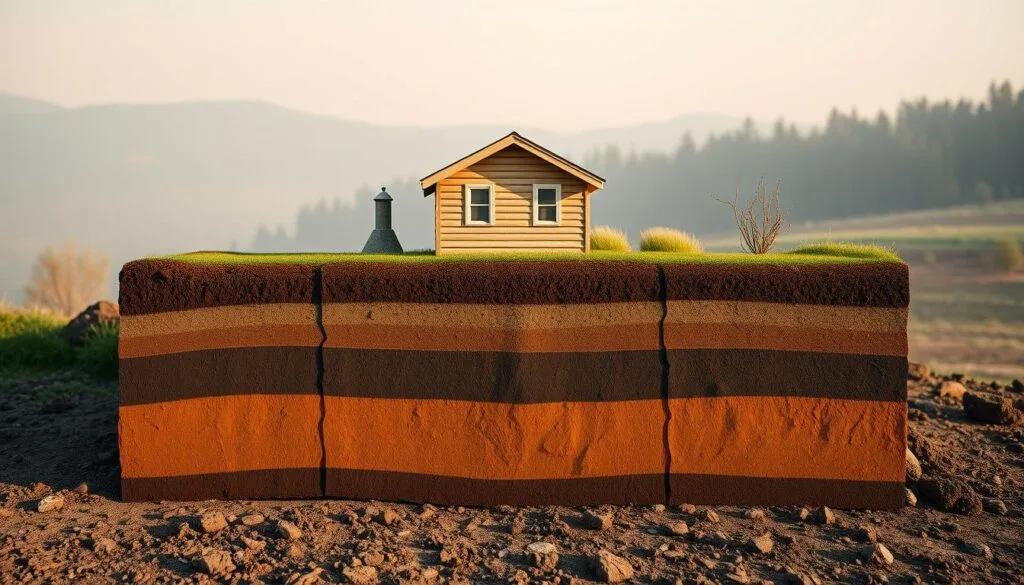 Soil testing for cabin foundation