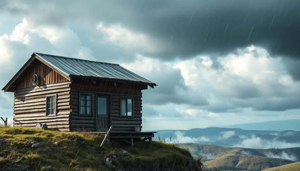 Weather impact on hilltop cabins Weather impact on hilltop cabins