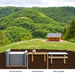 best foundation for cabin on slope