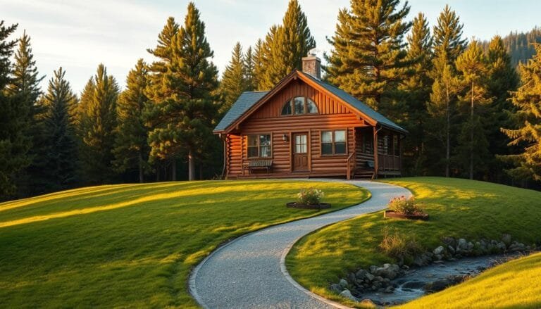 building a cabin on a slope