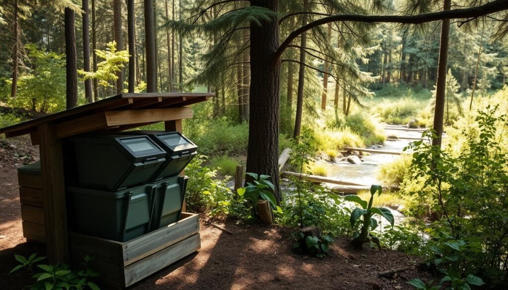 cabin compost systems for wilderness waste handling