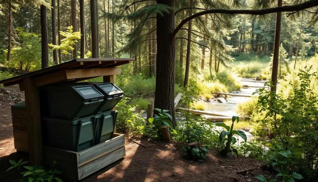 cabin compost systems for wilderness waste handling