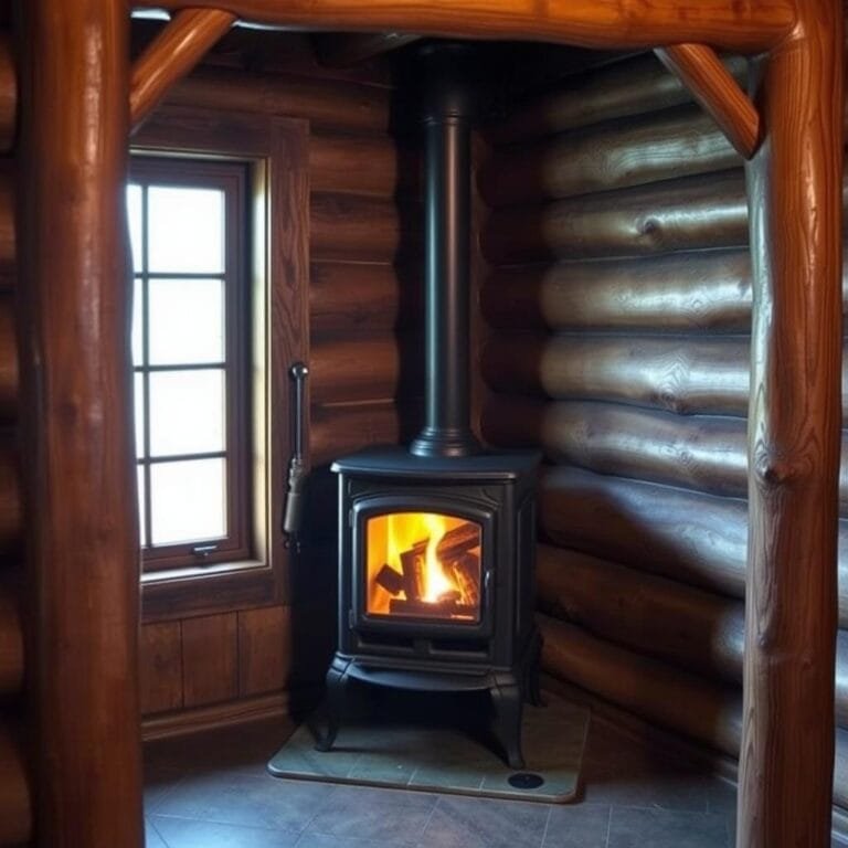 diy wood stove installation for cabin