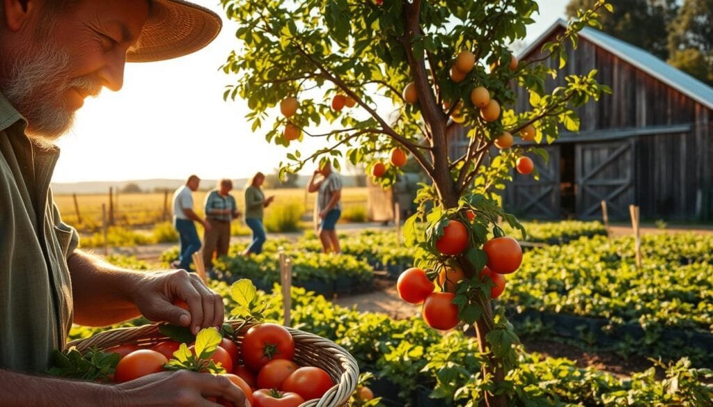 homestead food production harvesting techniques