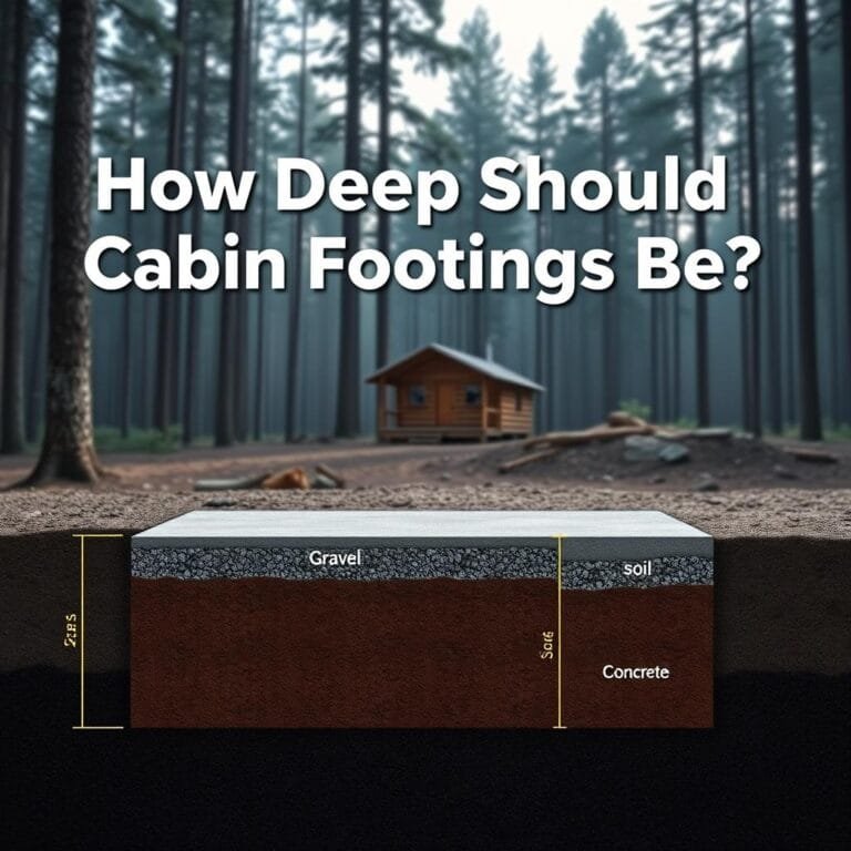 how deep to dig cabin footings