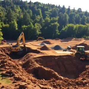 leveling a sloped site for a cabin