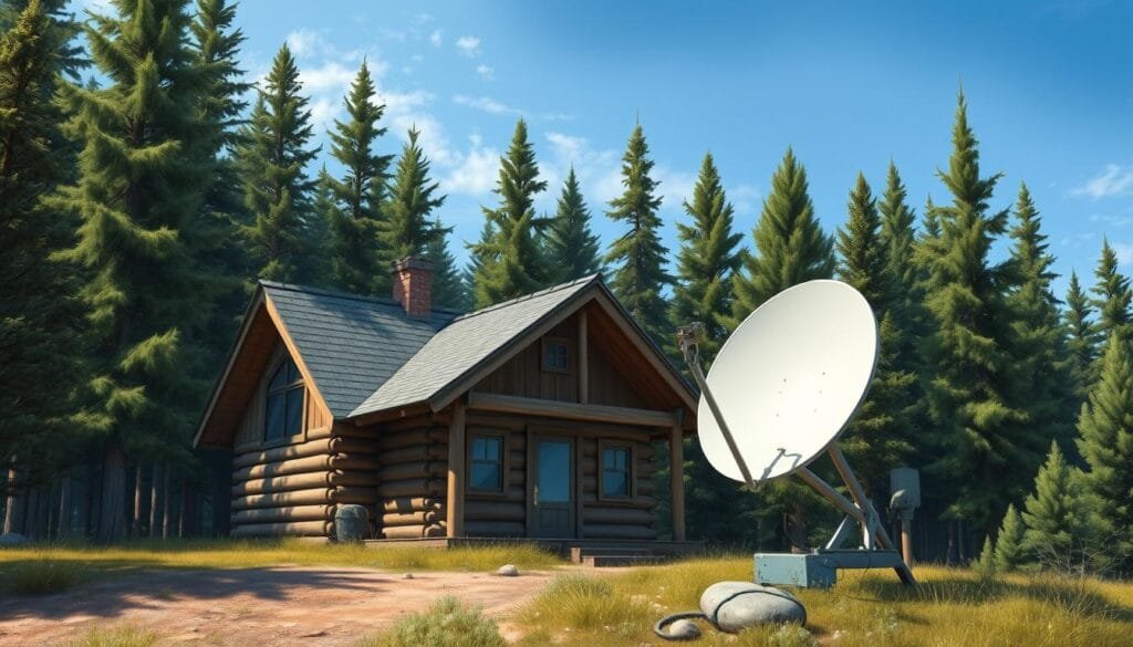 satellite internet for cabins installation
