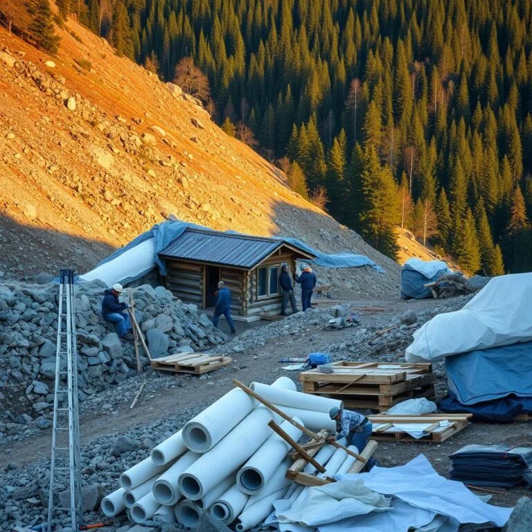 weatherproofing a cabin on a slope